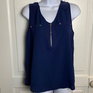 Mine Blue Sleeveless Top Size M